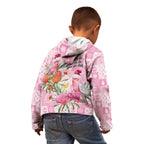 Sweet Pink Cockatoo’s Aussie Santa Kid Hoodie Australia Christmas Vibes - Aussie Hoodie