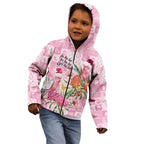 Sweet Pink Cockatoo’s Aussie Santa Kid Hoodie Australia Christmas Vibes - Aussie Hoodie