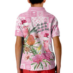 Sweet Pink Cockatoo’s Aussie Santa Kid Polo Shirt Australia Christmas Vibes - Aussie Hoodie