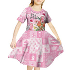 Sweet Pink Cockatoo’s Aussie Santa Kid Short Sleeve Dress Australia Christmas Vibes - Aussie Hoodie