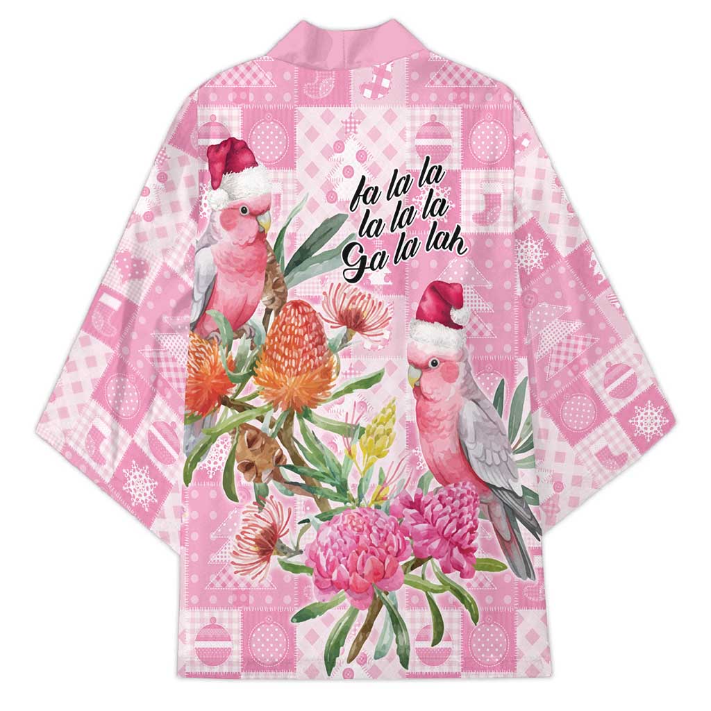 Sweet Pink Cockatoo’s Aussie Santa Kimono Australia Christmas Vibes - Aussie Hoodie