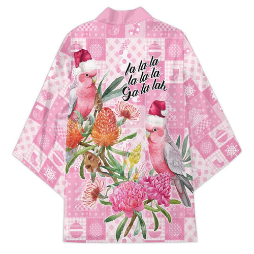 Sweet Pink Cockatoo’s Aussie Santa Kimono Australia Christmas Vibes - Aussie Hoodie