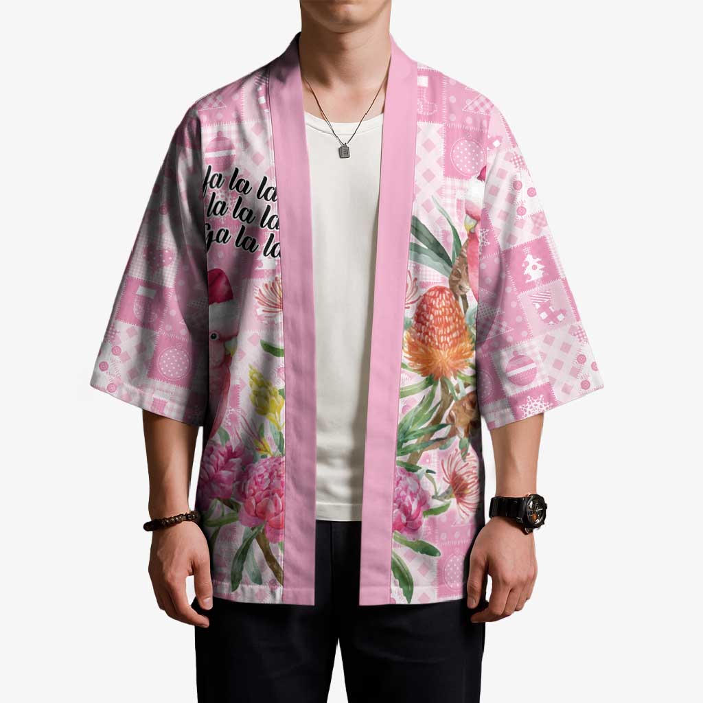 Sweet Pink Cockatoo’s Aussie Santa Kimono Australia Christmas Vibes - Aussie Hoodie