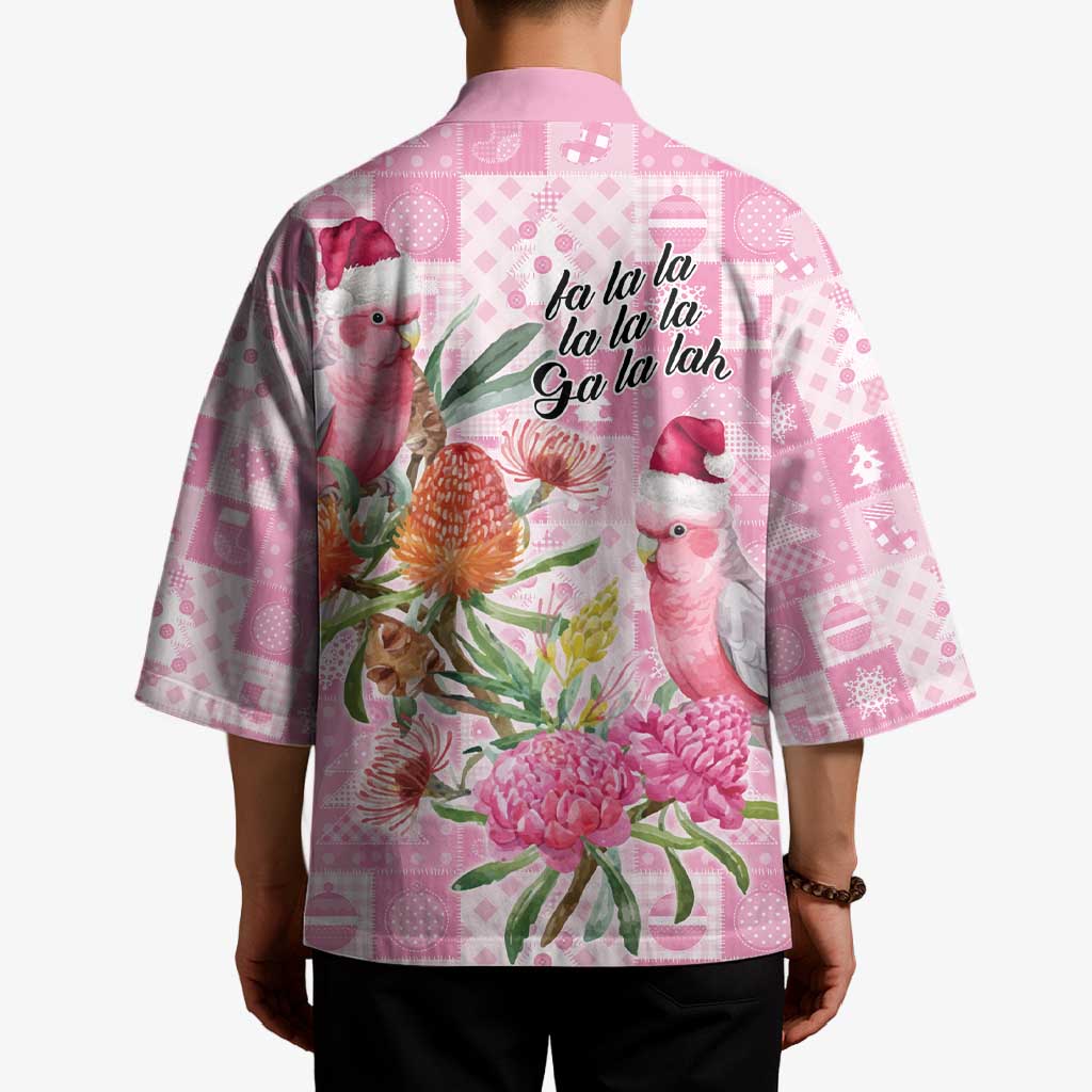 Sweet Pink Cockatoo’s Aussie Santa Kimono Australia Christmas Vibes - Aussie Hoodie