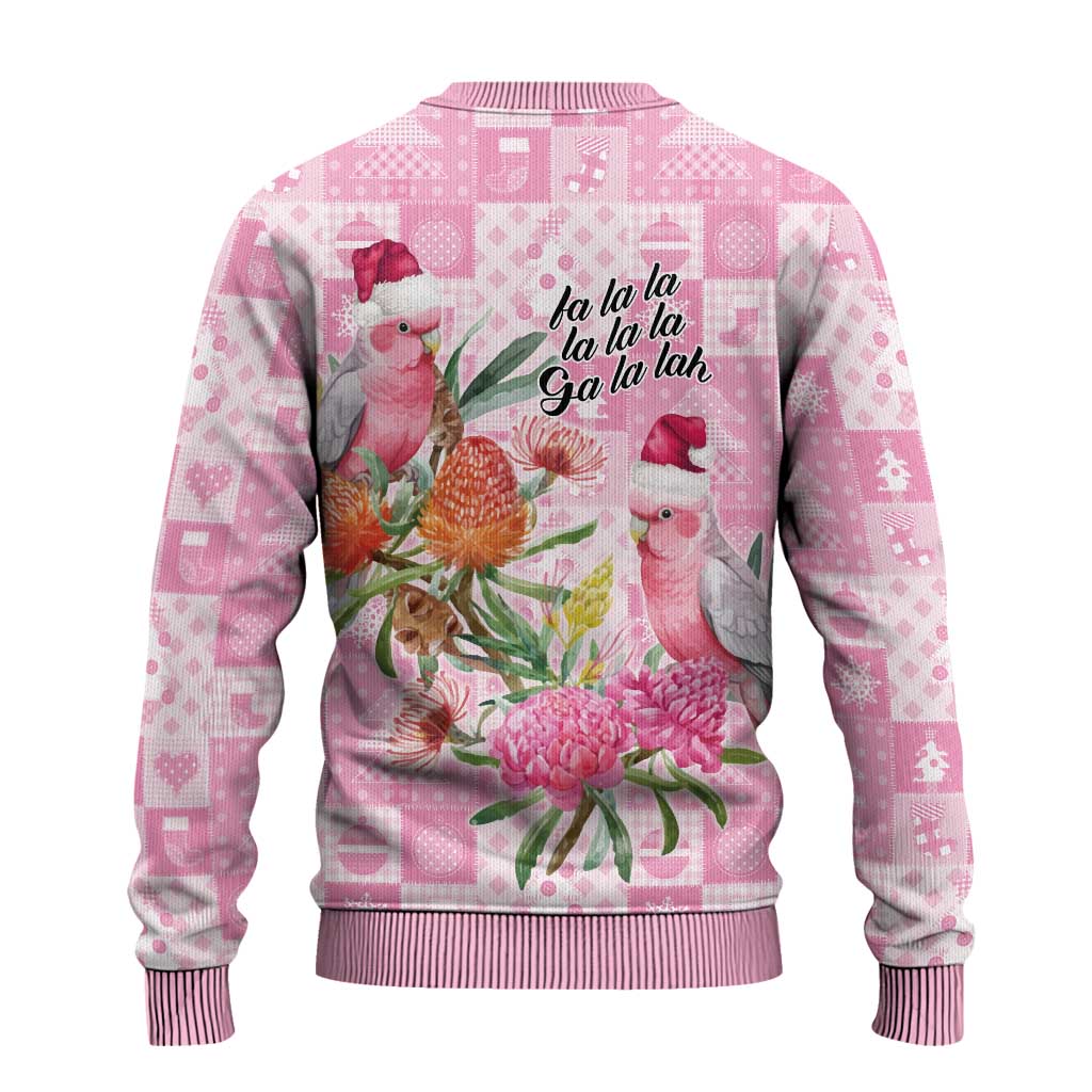 Sweet Pink Cockatoo’s Aussie Santa Ugly Christmas Sweater Australia Christmas Vibes - Aussie Hoodie