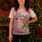 Sweet Pink Cockatoo’s Aussie Santa Christmas Knitted V-Neck Vest Australia Christmas Vibes - Aussie Hoodie