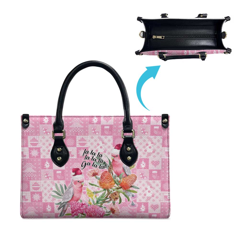 Sweet Pink Cockatoo’s Aussie Santa Leather Bag Australia Christmas Vibes - Aussie Hoodie