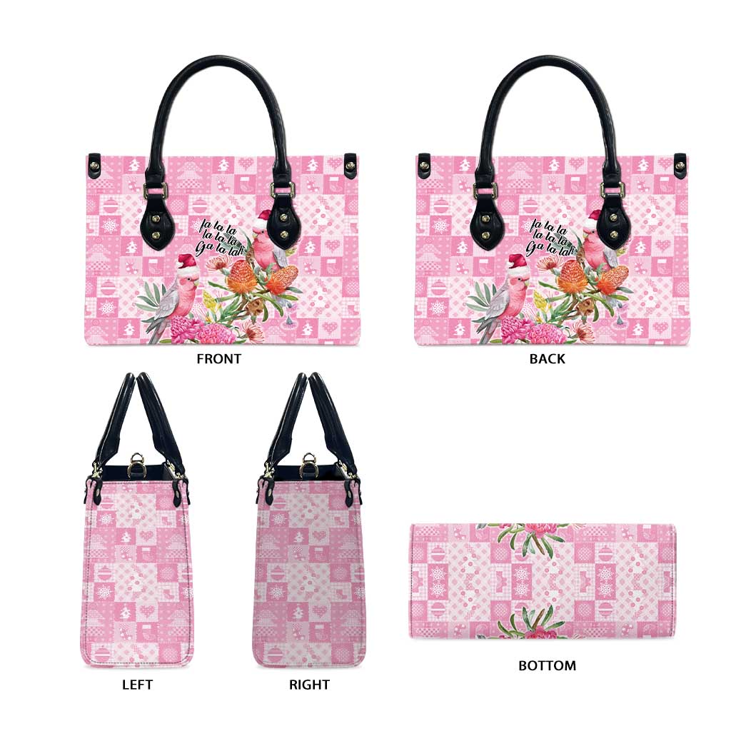 Sweet Pink Cockatoo’s Aussie Santa Leather Bag Australia Christmas Vibes - Aussie Hoodie