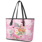 Sweet Pink Cockatoo’s Aussie Santa Leather Tote Bag Australia Christmas Vibes - Aussie Hoodie