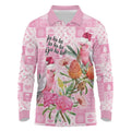 Sweet Pink Cockatoo’s Aussie Santa Long Sleeve Polo Shirt Australia Christmas Vibes - Aussie Hoodie