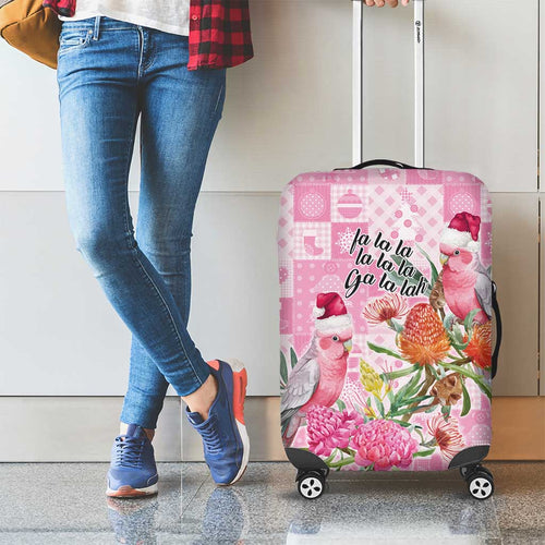 Sweet Pink Cockatoo’s Aussie Santa Luggage Cover Australia Christmas Vibes - Aussie Hoodie