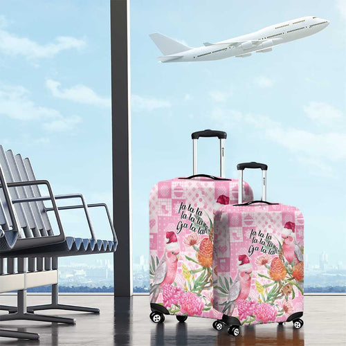 Sweet Pink Cockatoo’s Aussie Santa Luggage Cover Australia Christmas Vibes - Aussie Hoodie