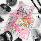 Sweet Pink Cockatoo’s Aussie Santa Men Tank Top Australia Christmas Vibes - Aussie Hoodie