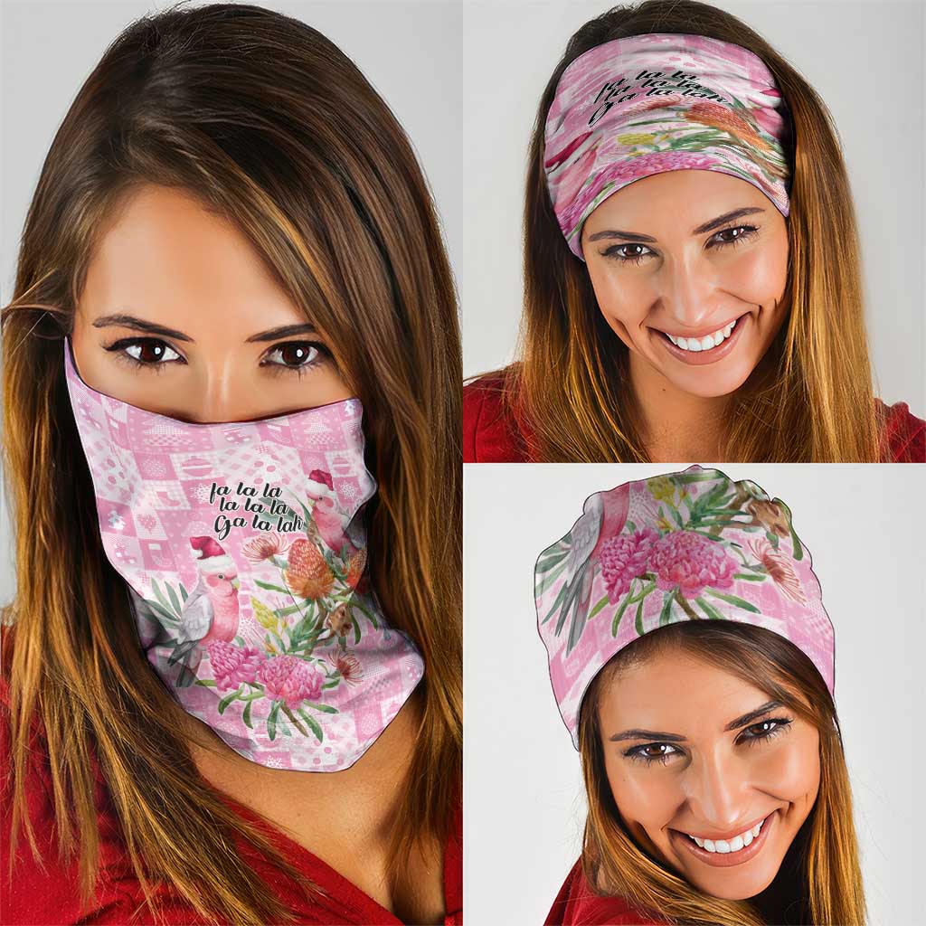 Sweet Pink Cockatoo’s Aussie Santa Neck Gaiter Australia Christmas Vibes - Aussie Hoodie