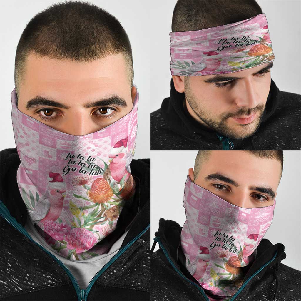 Sweet Pink Cockatoo’s Aussie Santa Neck Gaiter Australia Christmas Vibes - Aussie Hoodie