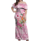 Sweet Pink Cockatoo’s Aussie Santa Off Shoulder Maxi Dress Australia Christmas Vibes - Aussie Hoodie