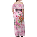 Sweet Pink Cockatoo’s Aussie Santa Off Shoulder Maxi Dress Australia Christmas Vibes - Aussie Hoodie