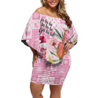 Sweet Pink Cockatoo’s Aussie Santa Off Shoulder Short Dress Australia Christmas Vibes - Aussie Hoodie