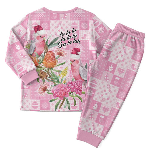 Sweet Pink Cockatoo’s Aussie Santa Christmas Pajama Set Australia Christmas Vibes - Aussie Hoodie