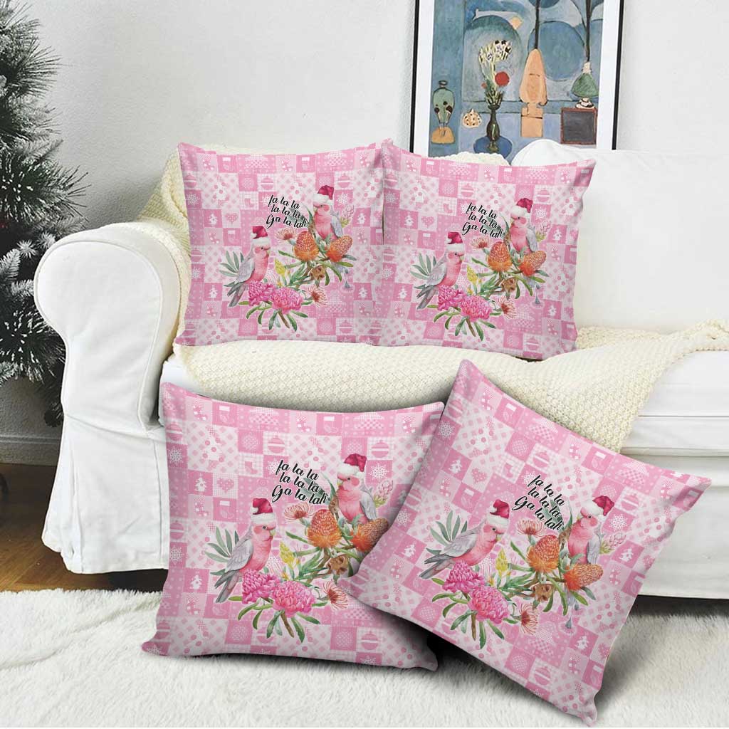 Sweet Pink Cockatoo’s Aussie Santa Pillow Cover Australia Christmas Vibes - Aussie Hoodie