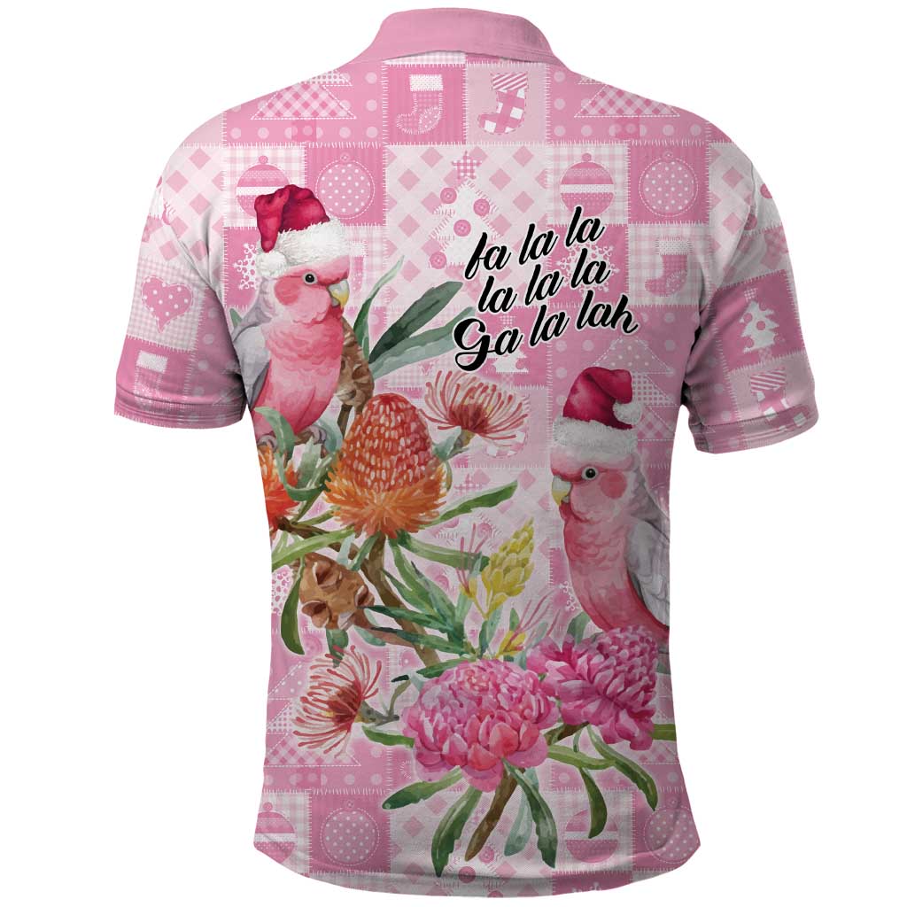 Sweet Pink Cockatoo’s Aussie Santa Polo Shirt Australia Christmas Vibes - Aussie Hoodie