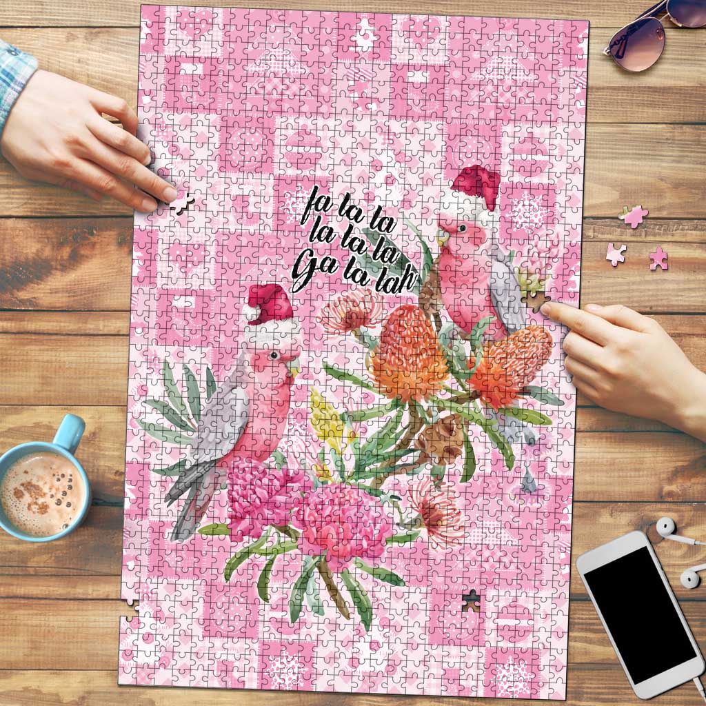 Sweet Pink Cockatoo’s Aussie Santa Puzzle Australia Christmas Vibes - Aussie Hoodie