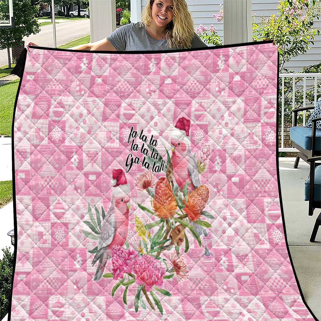 Sweet Pink Cockatoo’s Aussie Santa Quilt Australia Christmas Vibes - Aussie Hoodie