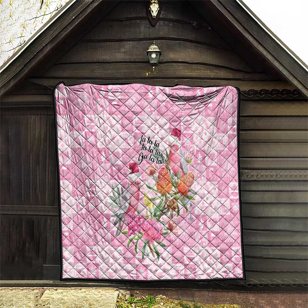 Sweet Pink Cockatoo’s Aussie Santa Quilt Australia Christmas Vibes - Aussie Hoodie