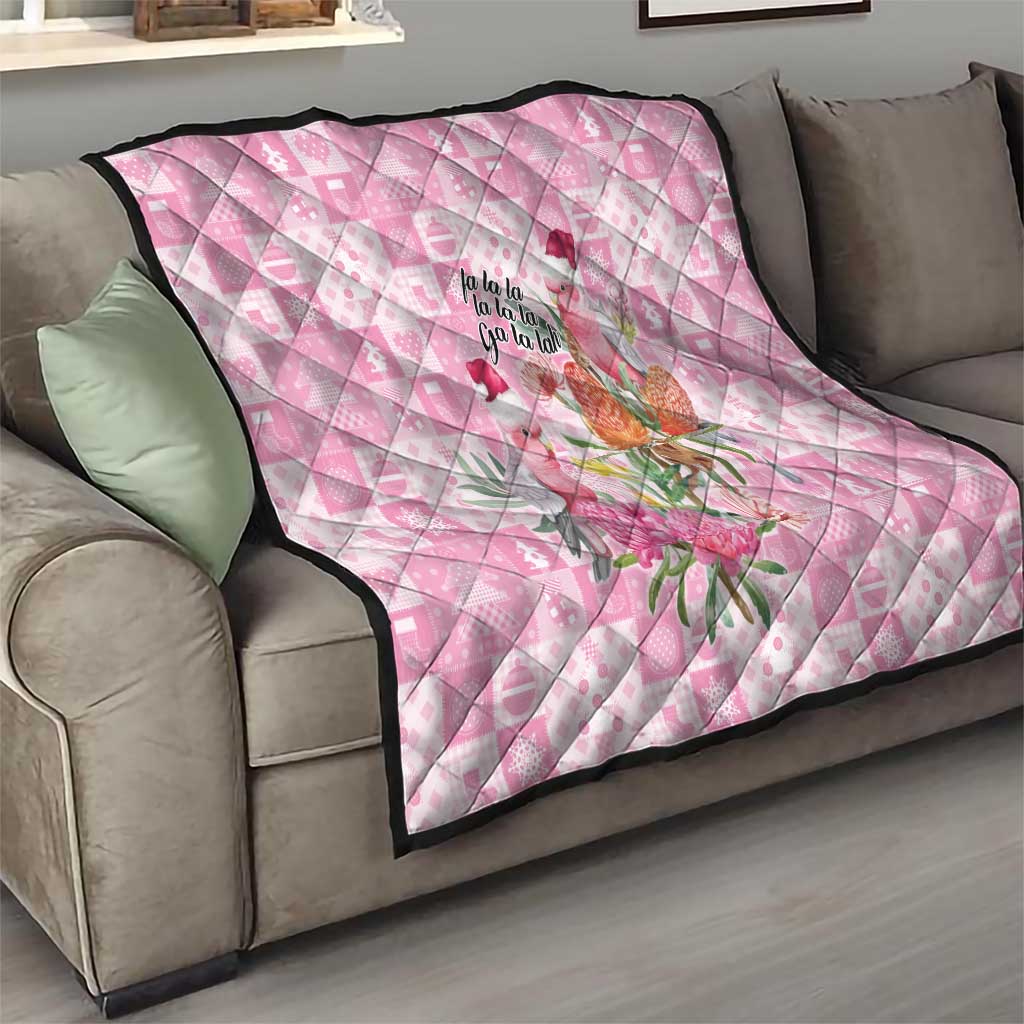 Sweet Pink Cockatoo’s Aussie Santa Quilt Australia Christmas Vibes - Aussie Hoodie
