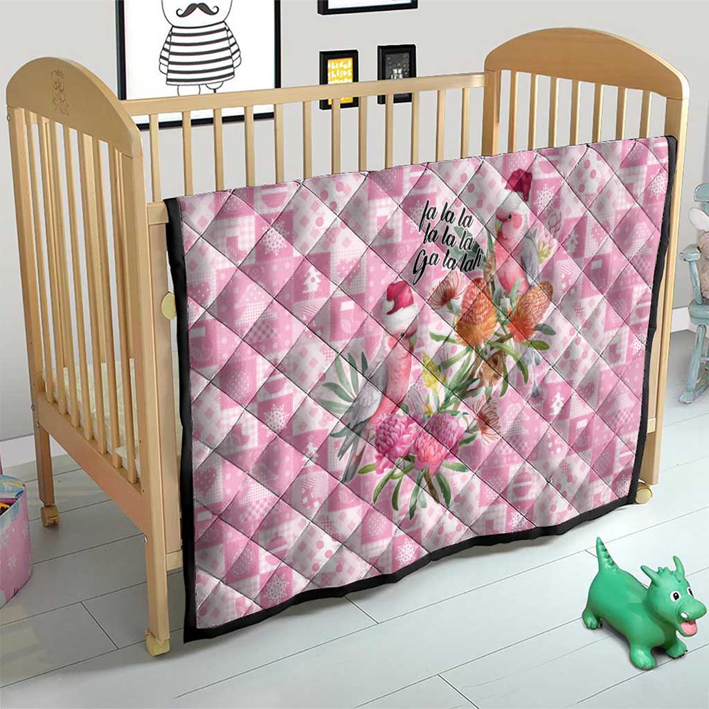 Sweet Pink Cockatoo’s Aussie Santa Quilt Australia Christmas Vibes - Aussie Hoodie
