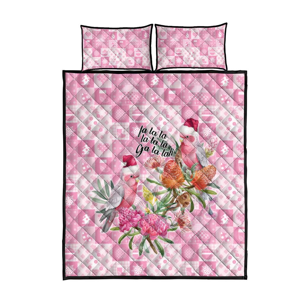 Sweet Pink Cockatoo’s Aussie Santa Quilt Bed Set Australia Christmas Vibes - Aussie Hoodie