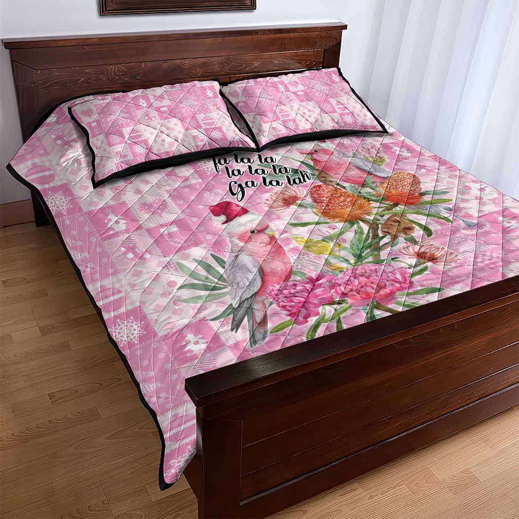 Sweet Pink Cockatoo’s Aussie Santa Quilt Bed Set Australia Christmas Vibes - Aussie Hoodie