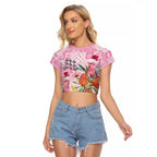 Sweet Pink Cockatoo’s Aussie Santa Raglan Cropped T Shirt Australia Christmas Vibes - Aussie Hoodie