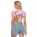 Sweet Pink Cockatoo’s Aussie Santa Raglan Cropped T Shirt Australia Christmas Vibes - Aussie Hoodie
