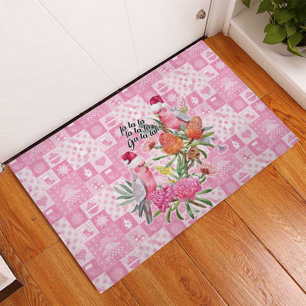 Sweet Pink Cockatoo’s Aussie Santa Rubber Doormat Australia Christmas Vibes - Aussie Hoodie