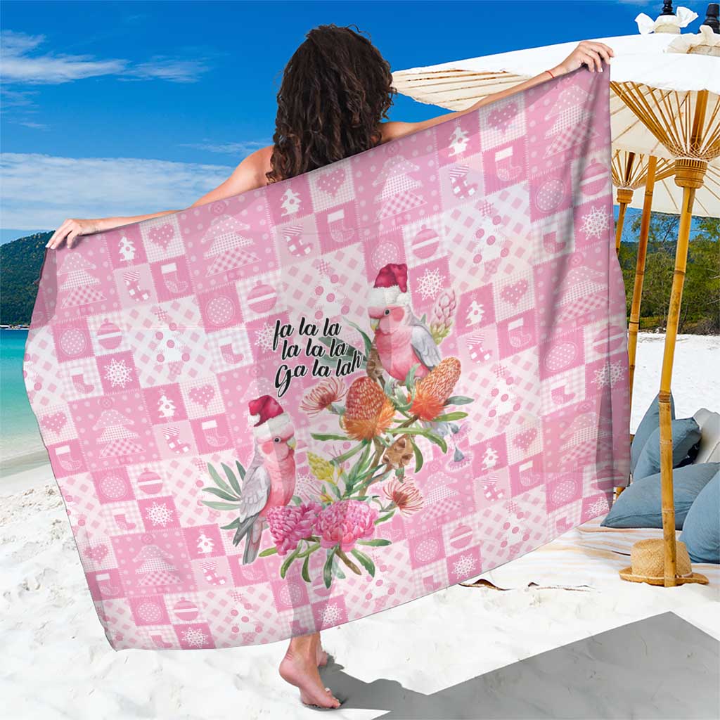 Sweet Pink Cockatoo’s Aussie Santa Sarong Australia Christmas Vibes - Aussie Hoodie