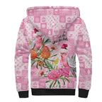 Sweet Pink Cockatoo’s Aussie Santa Sherpa Hoodie Australia Christmas Vibes - Aussie Hoodie