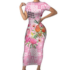 Sweet Pink Cockatoo’s Aussie Santa Short Sleeve Bodycon Dress Australia Christmas Vibes - Aussie Hoodie