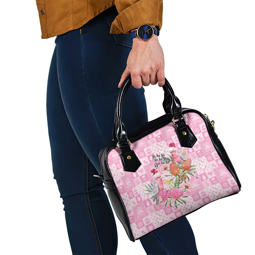Sweet Pink Cockatoo’s Aussie Santa Shoulder Handbag Australia Christmas Vibes - Aussie Hoodie