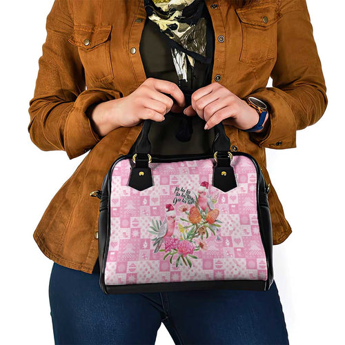Sweet Pink Cockatoo’s Aussie Santa Shoulder Handbag Australia Christmas Vibes - Aussie Hoodie