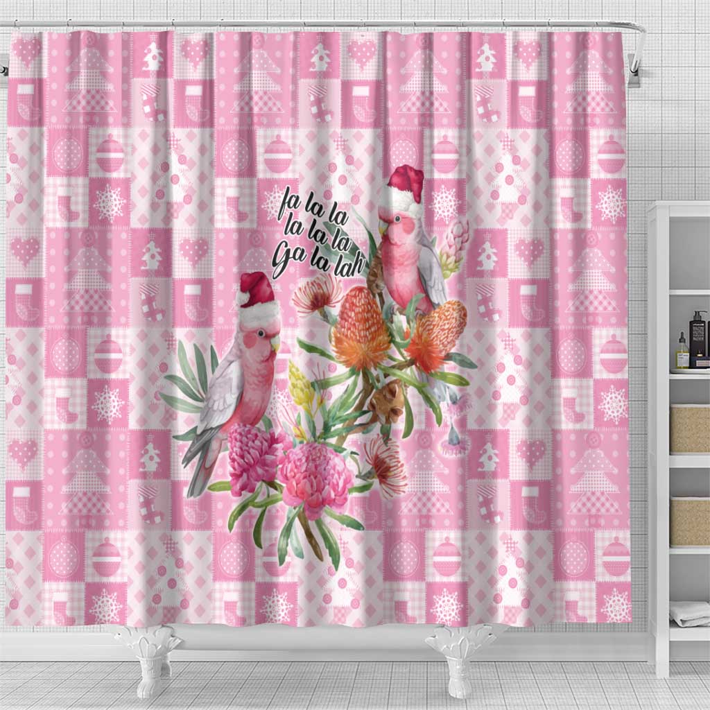 Sweet Pink Cockatoo’s Aussie Santa Shower Curtain Australia Christmas Vibes - Aussie Hoodie