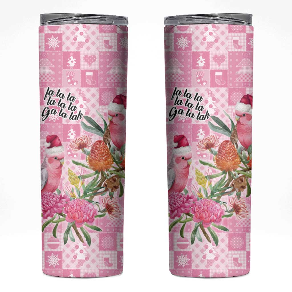 Sweet Pink Cockatoo’s Aussie Santa Skinny Tumbler Australia Christmas Vibes - Aussie Hoodie