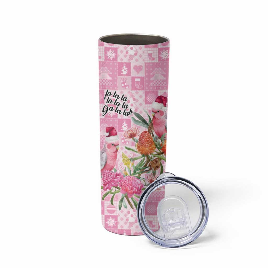 Sweet Pink Cockatoo’s Aussie Santa Skinny Tumbler Australia Christmas Vibes - Aussie Hoodie