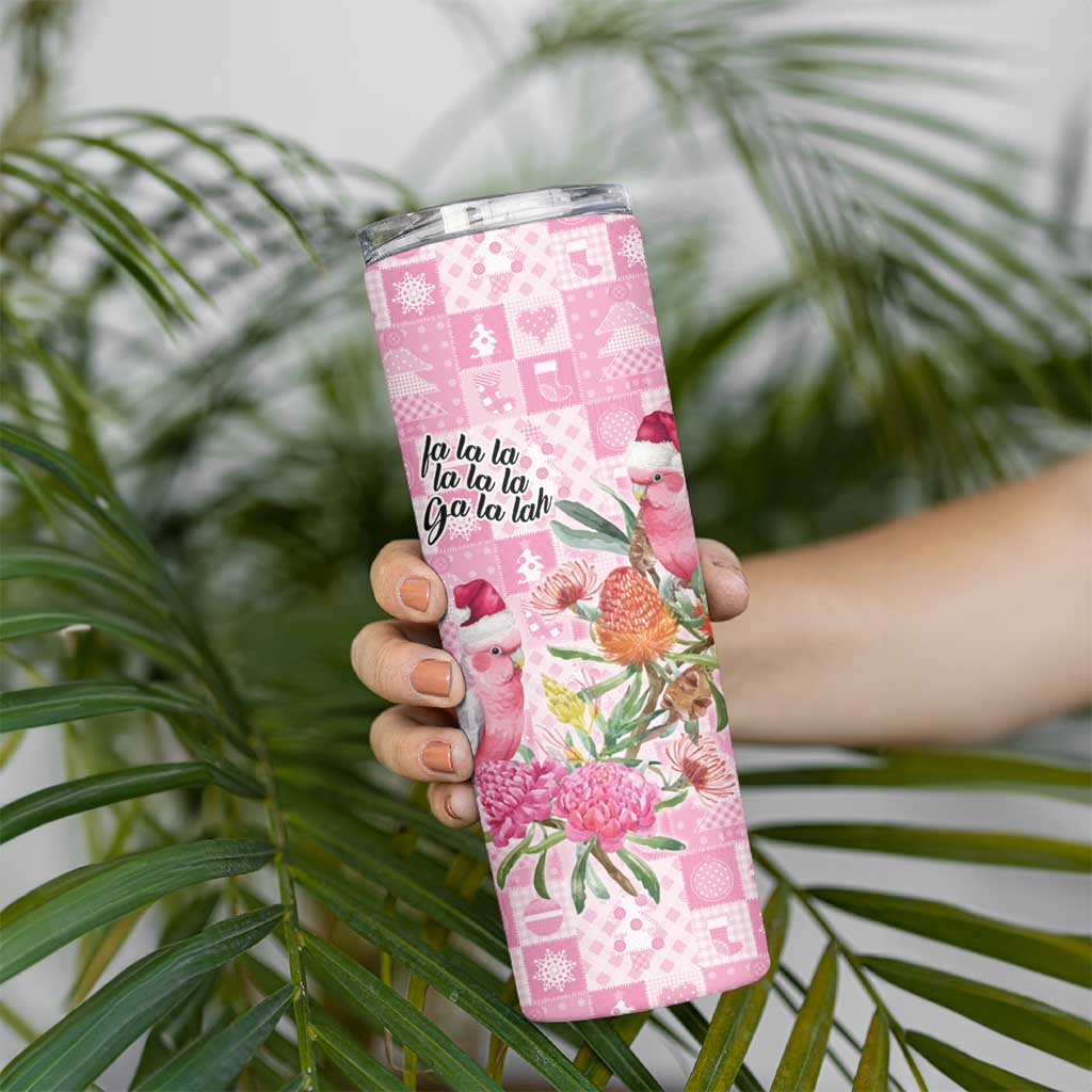 Sweet Pink Cockatoo’s Aussie Santa Skinny Tumbler Australia Christmas Vibes - Aussie Hoodie