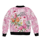 Sweet Pink Cockatoo’s Aussie Santa Sleeve Zip Bomber Jacket Australia Christmas Vibes - Aussie Hoodie