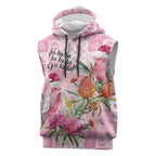 Sweet Pink Cockatoo’s Aussie Santa Sleeveless Hoodie Australia Christmas Vibes - Aussie Hoodie