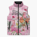 Sweet Pink Cockatoo’s Aussie Santa Sleeveless Puffer Jacket Australia Christmas Vibes - Aussie Hoodie
