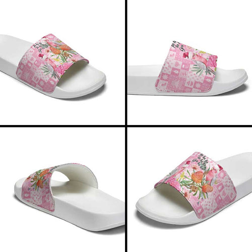 Sweet Pink Cockatoo’s Aussie Santa Slide Sandals Australia Christmas Vibes - Aussie Hoodie