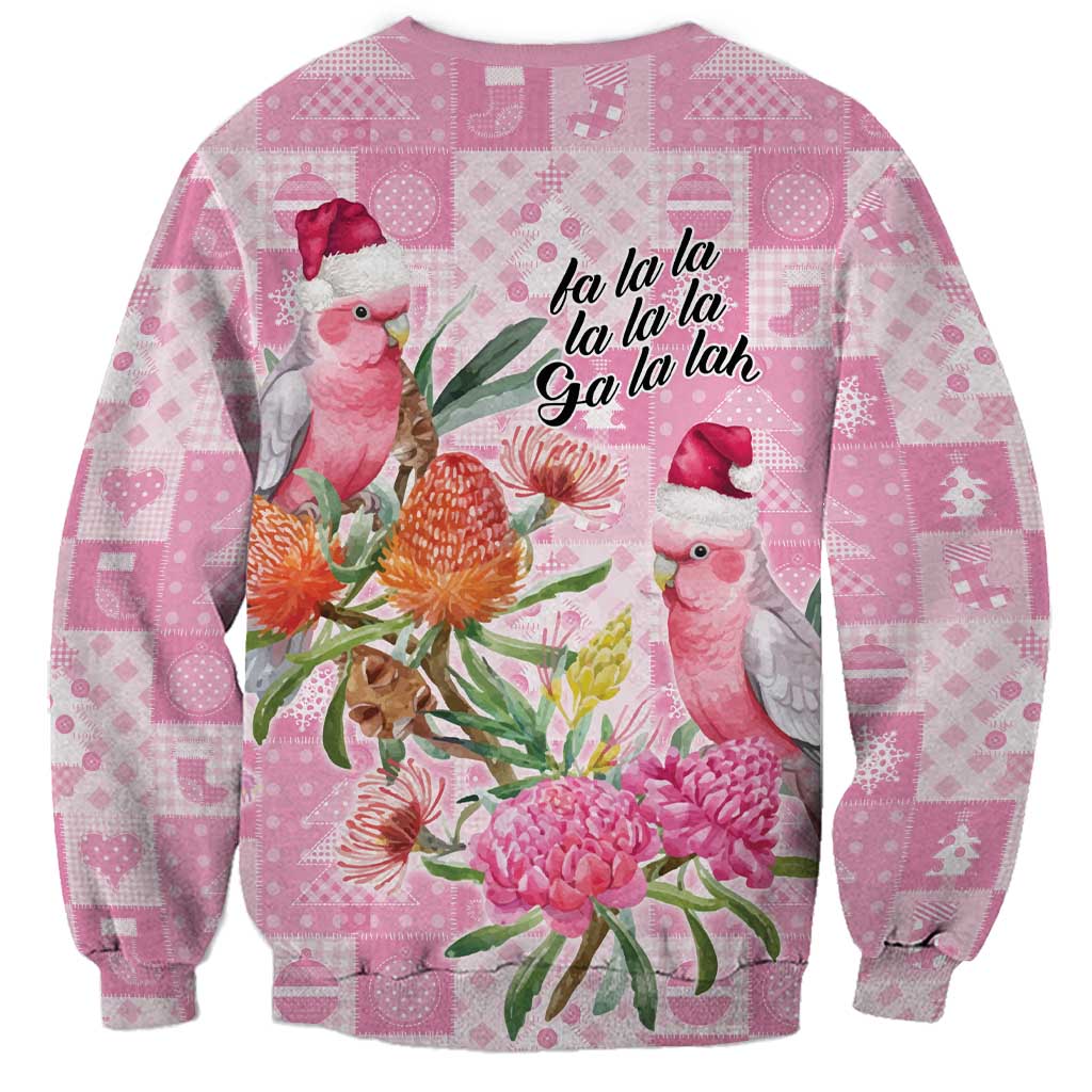 Sweet Pink Cockatoo’s Aussie Santa Sweatshirt Australia Christmas Vibes - Aussie Hoodie