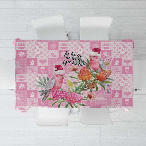 Sweet Pink Cockatoo’s Aussie Santa Tablecloth Australia Christmas Vibes - Aussie Hoodie